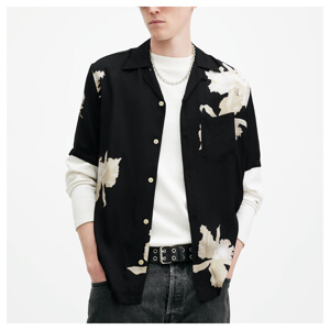 AllSaints Lachaise Floral Print Relaxed Fit Shirt